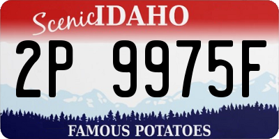 ID license plate 2P9975F