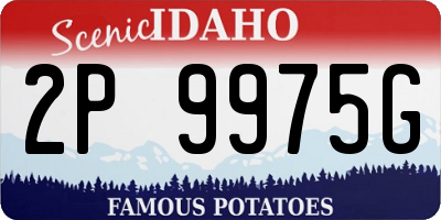 ID license plate 2P9975G