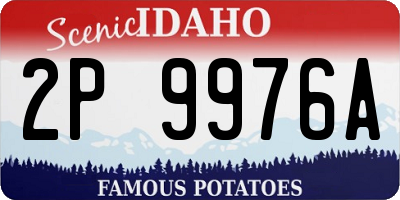 ID license plate 2P9976A