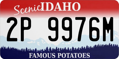 ID license plate 2P9976M