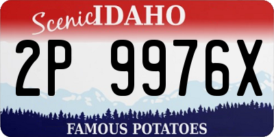 ID license plate 2P9976X
