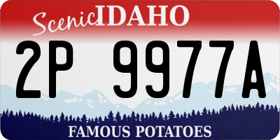 ID license plate 2P9977A