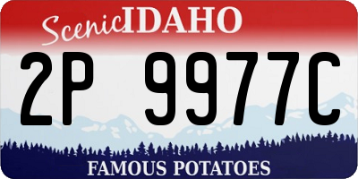 ID license plate 2P9977C