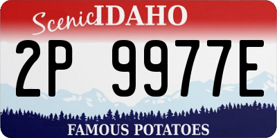 ID license plate 2P9977E