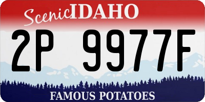 ID license plate 2P9977F