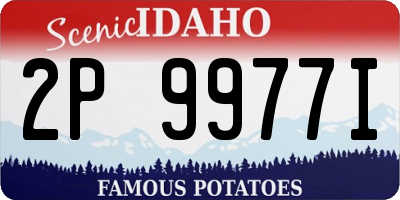 ID license plate 2P9977I