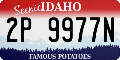 ID license plate 2P9977N