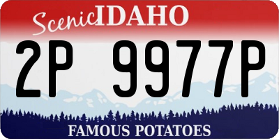 ID license plate 2P9977P