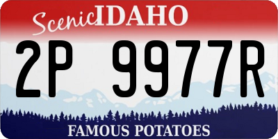 ID license plate 2P9977R