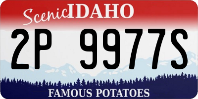 ID license plate 2P9977S