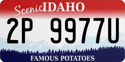 ID license plate 2P9977U