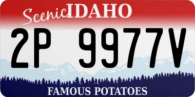 ID license plate 2P9977V