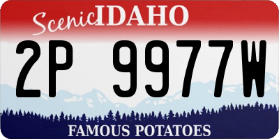 ID license plate 2P9977W