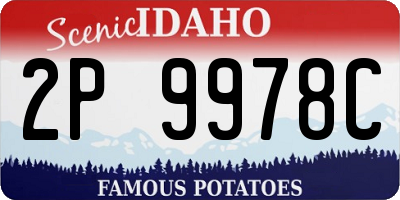 ID license plate 2P9978C