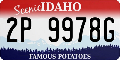 ID license plate 2P9978G