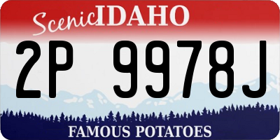 ID license plate 2P9978J