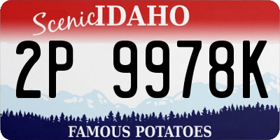 ID license plate 2P9978K