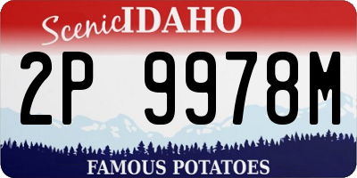 ID license plate 2P9978M