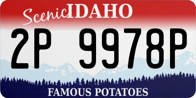 ID license plate 2P9978P