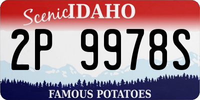 ID license plate 2P9978S