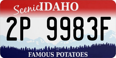 ID license plate 2P9983F