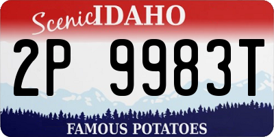 ID license plate 2P9983T