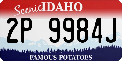 ID license plate 2P9984J
