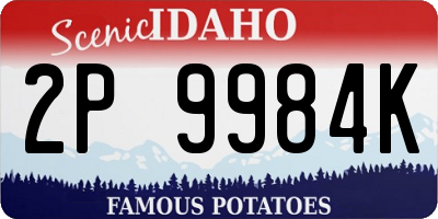 ID license plate 2P9984K