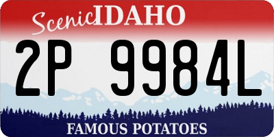 ID license plate 2P9984L