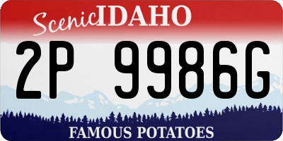 ID license plate 2P9986G