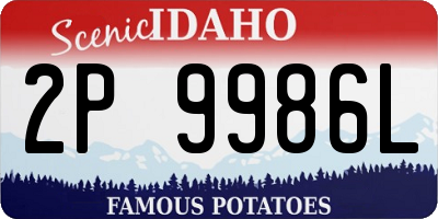 ID license plate 2P9986L