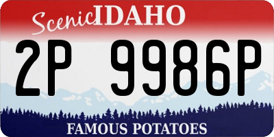ID license plate 2P9986P