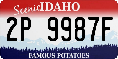 ID license plate 2P9987F