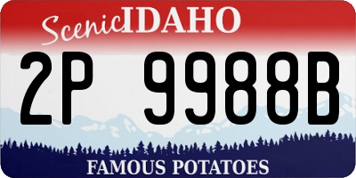 ID license plate 2P9988B