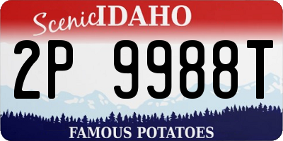 ID license plate 2P9988T