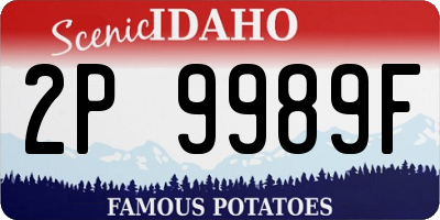 ID license plate 2P9989F