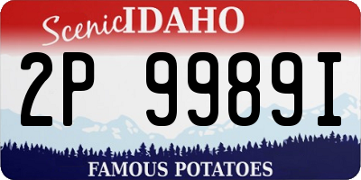 ID license plate 2P9989I