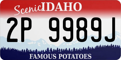 ID license plate 2P9989J