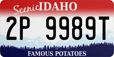 ID license plate 2P9989T