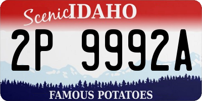 ID license plate 2P9992A