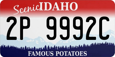 ID license plate 2P9992C