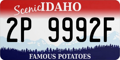 ID license plate 2P9992F