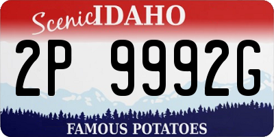 ID license plate 2P9992G