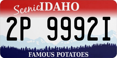 ID license plate 2P9992I