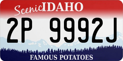 ID license plate 2P9992J