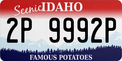 ID license plate 2P9992P