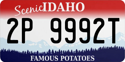 ID license plate 2P9992T