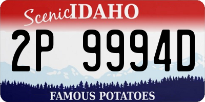 ID license plate 2P9994D
