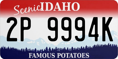 ID license plate 2P9994K