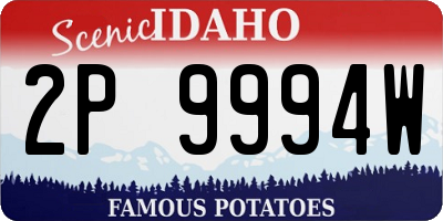 ID license plate 2P9994W